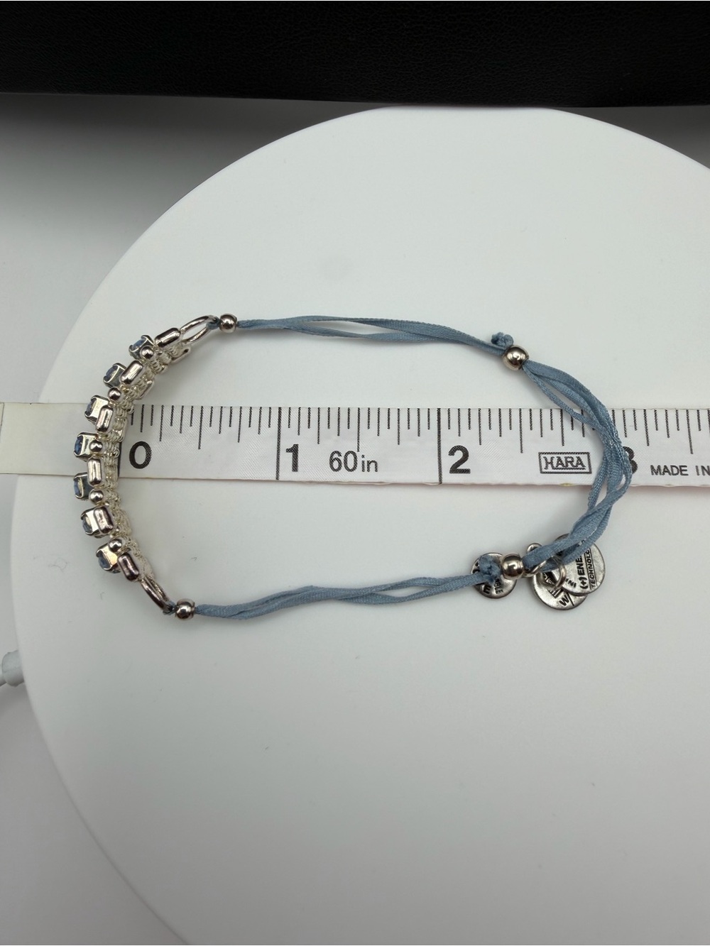Alex and Ani Blue Crystal and Silver tone Accent Bracelet - Picture 6 of 7